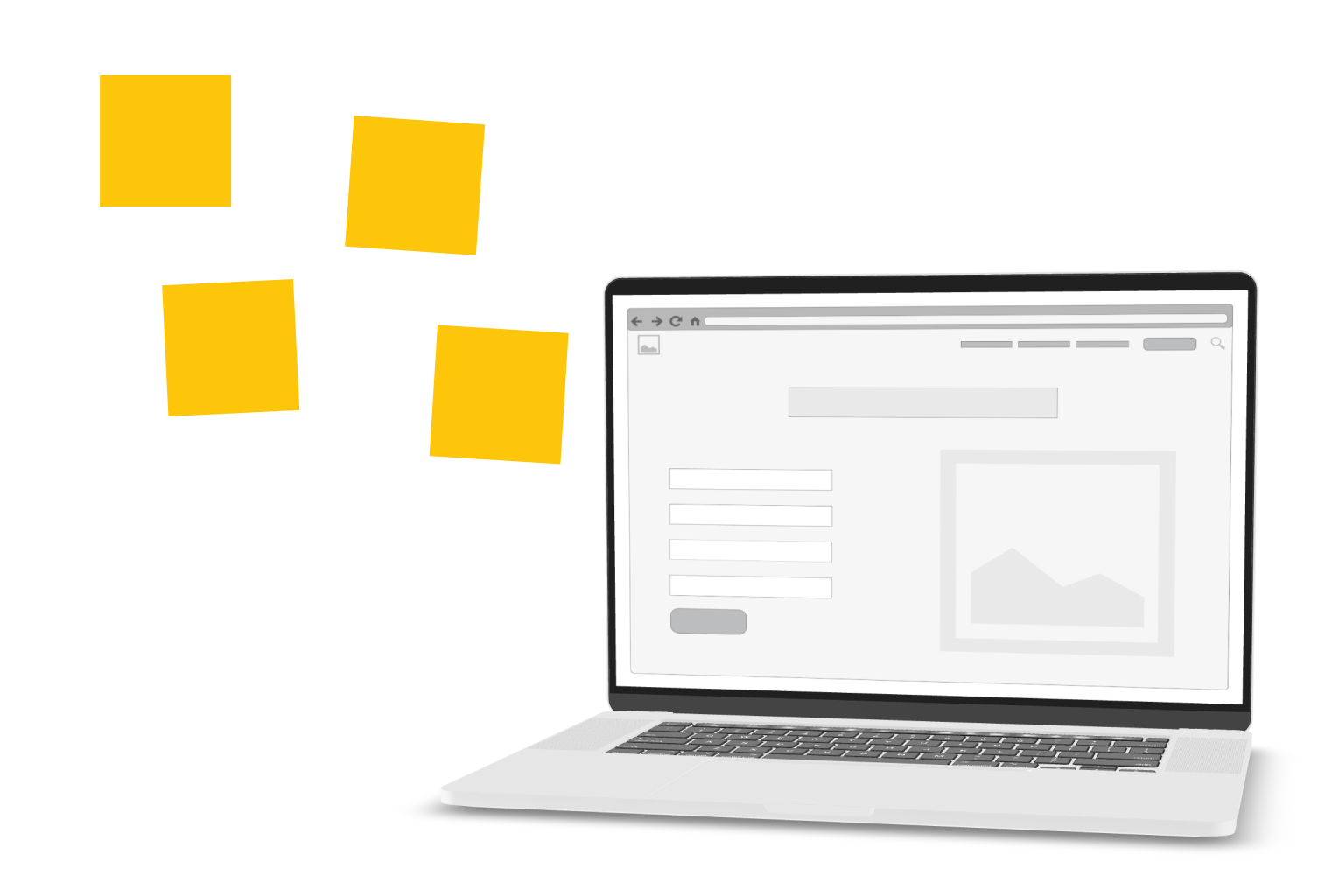 Laptop showcasing discovery and design sprint workflow